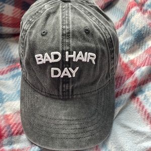 NEW- Cool Cotton Baseball Cap - Bad Hair Day- Fun Weekend Hat